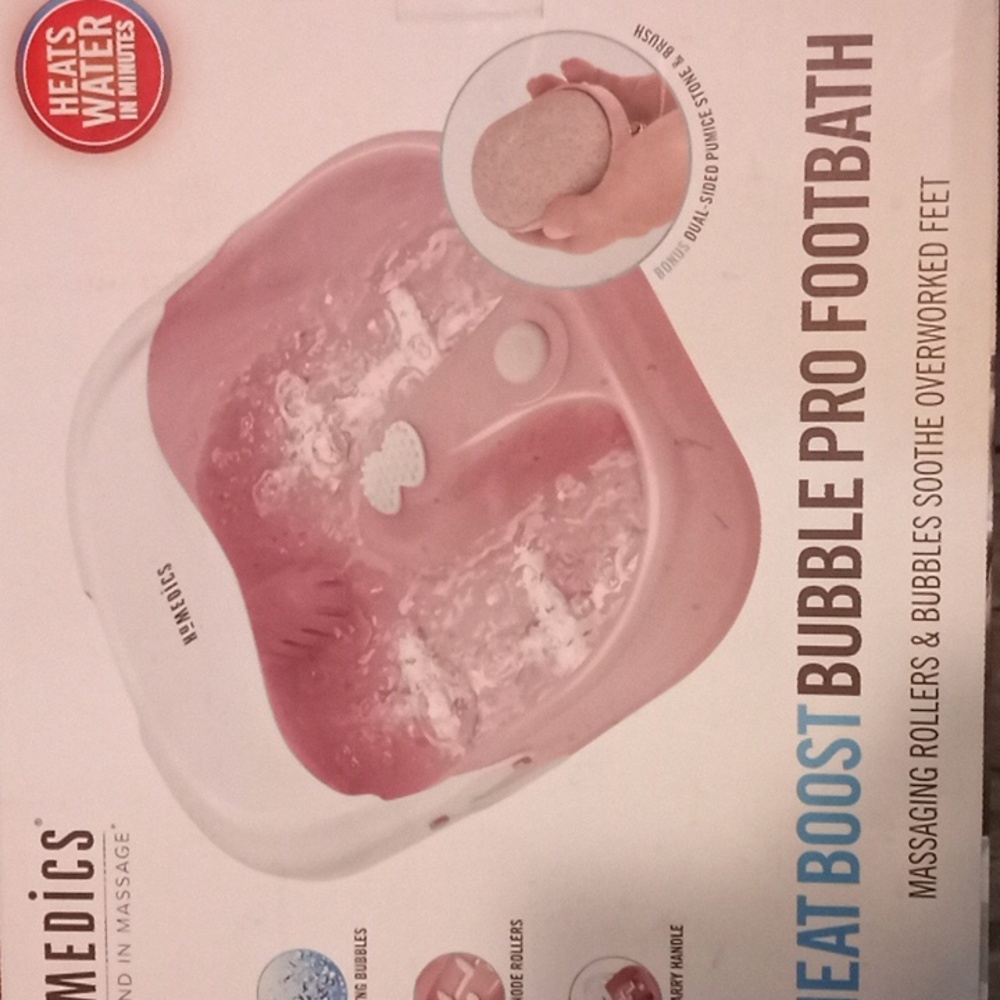 Heat boost bubble foot bath
